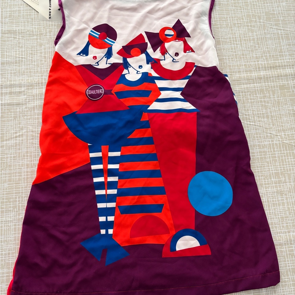 Junior Gaultier Striped Red and Blue Kids dress
